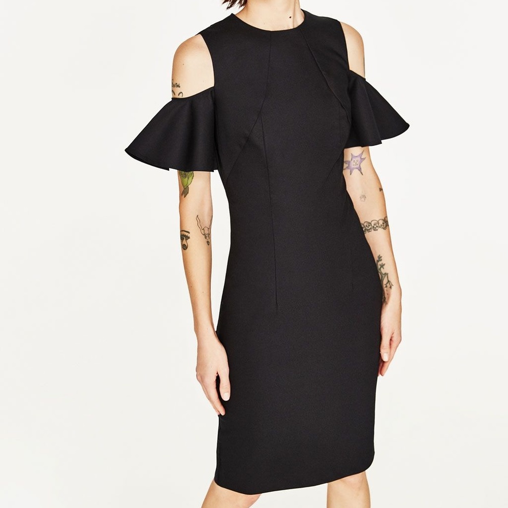 NWT ZARA Black Tube Dress Size: X-Small